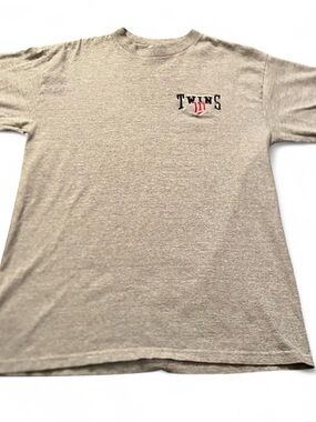 Men’s Vintage Starter Minnesota Twins Embroidered Logo Gray Shirt Size M
